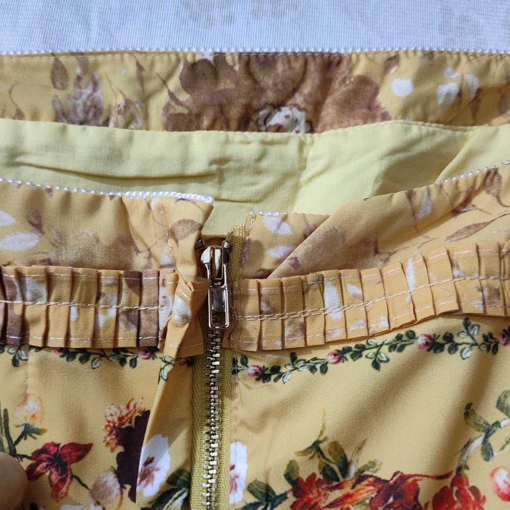 Zimmermann Yellow Floral Midi Dress with Red and White Blooms - Picture 6 of 7